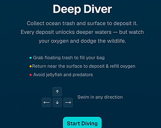 Deep-diver, help clean up the sea! [$1.00] [Other]
