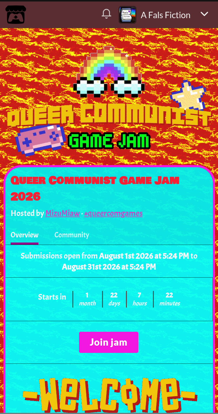 Screenshot of Queer Communist Game Jam