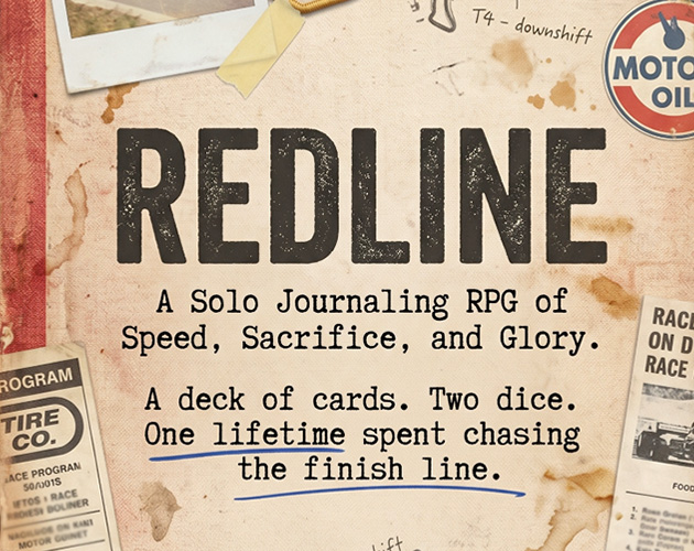 Cover image for REDLINE a Formula 1 Solo Journaling RPG