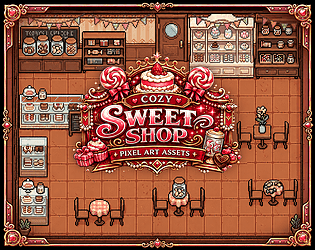 Cozy Sweet Shop – Pixel Art Asset Pack cover
