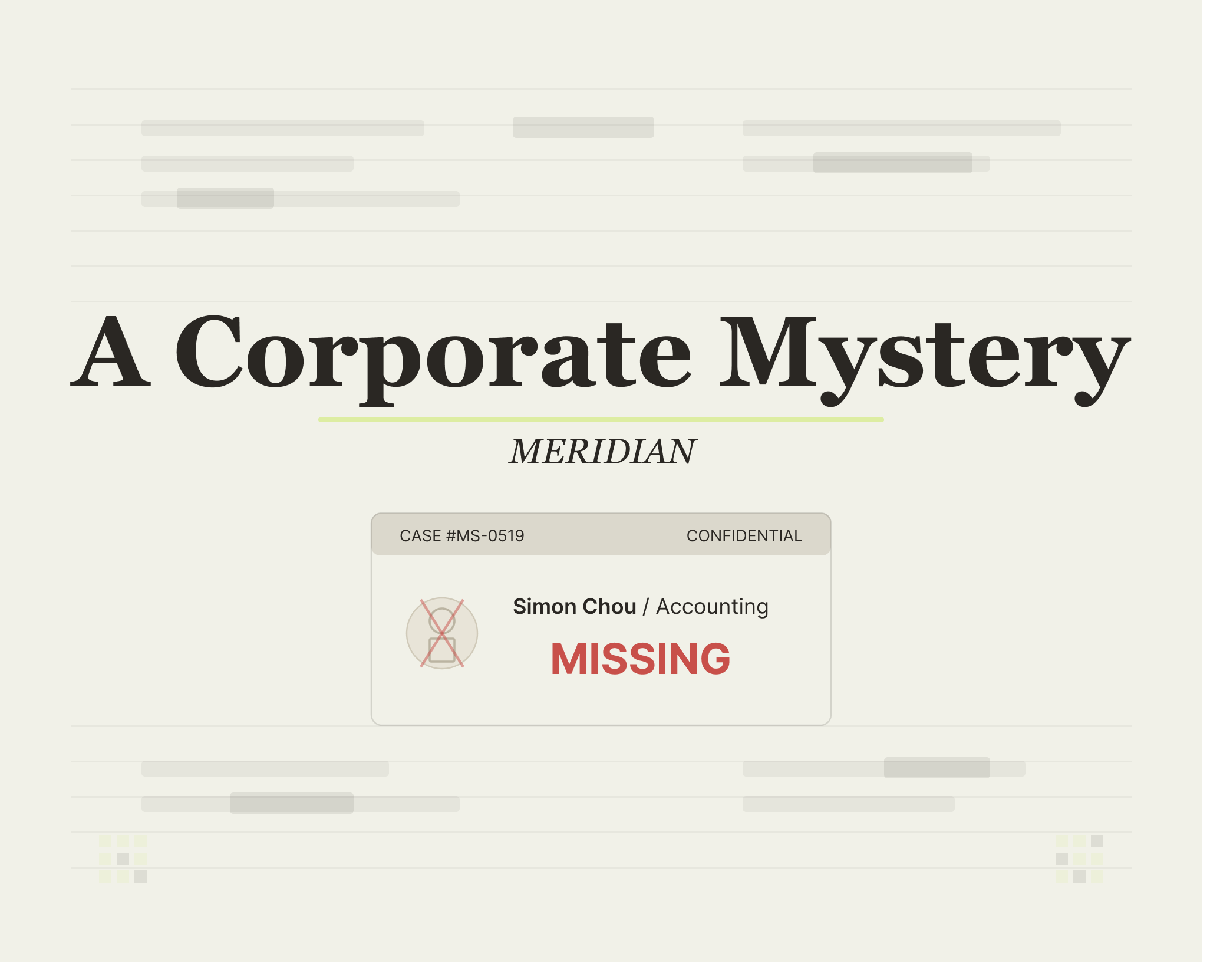 Cover image for Meridian: The Missing Accountant