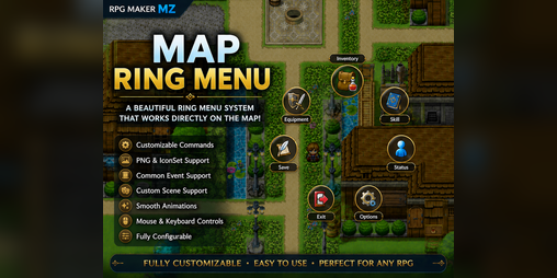 Cover image for Customizable Map-Based Ring Menu for RPG Maker MZ