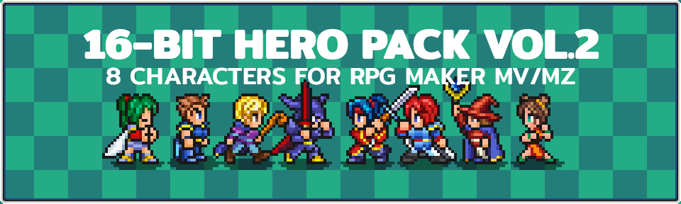 16-Bit Hero Pack Vol.2 is Coming Soon! 🎉 - 16-Bit Hero Pack Vol.1 by panpan
