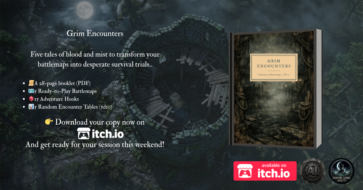 ๐ Grim Encounters - Collection of Battlemaps Vol. 1