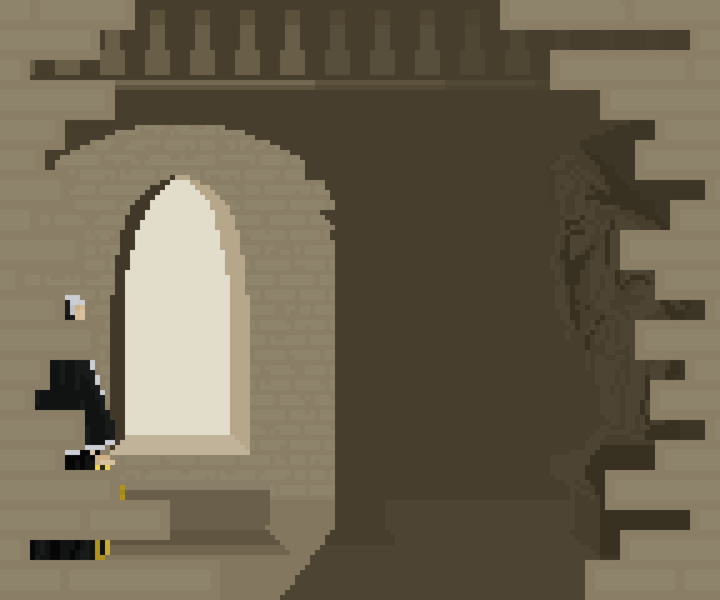 Nun in pixel art