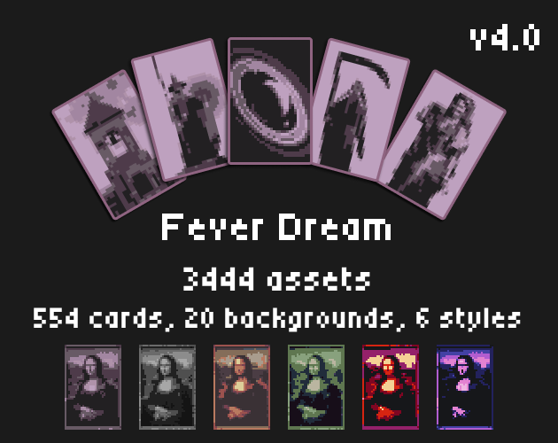 v4.0 - backgrounds added - Fever Dream Card Pack by ZGameStudio