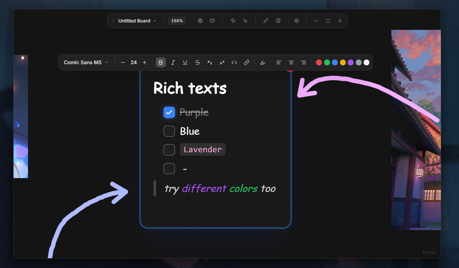 rich text notes