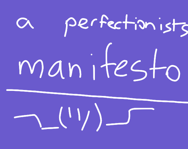 Cover image for a perfectionists manifesto