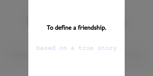 Cover image for To define a friendship.