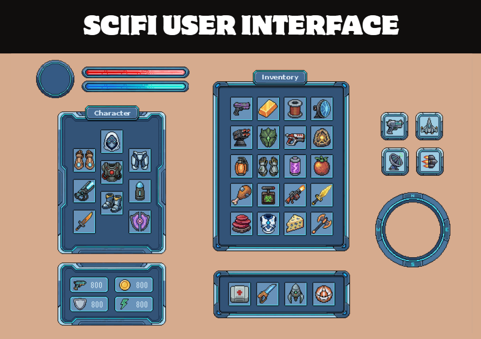 SciFi UI User Interface by Pixel-Banner