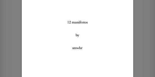 Cover image for 12 manifestos