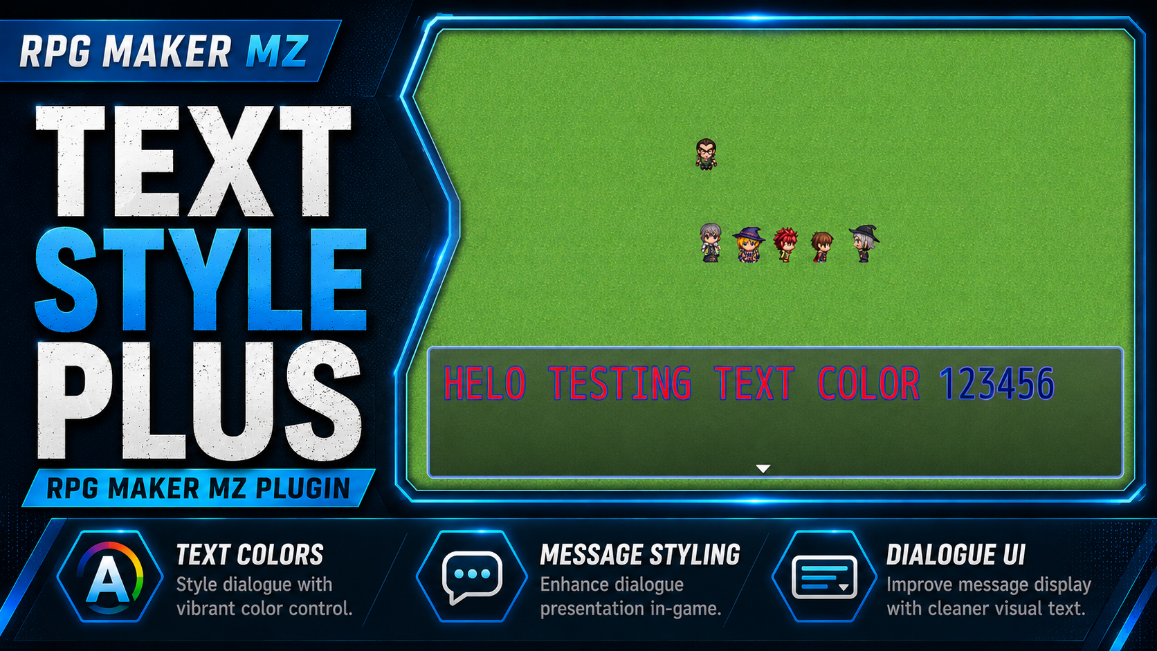 Rpg Maker Lettering RPG Maker MZ Plugin: CT Text Style Plus — Text Color, Font Size ...