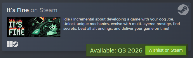 It's Fine Steam Widget