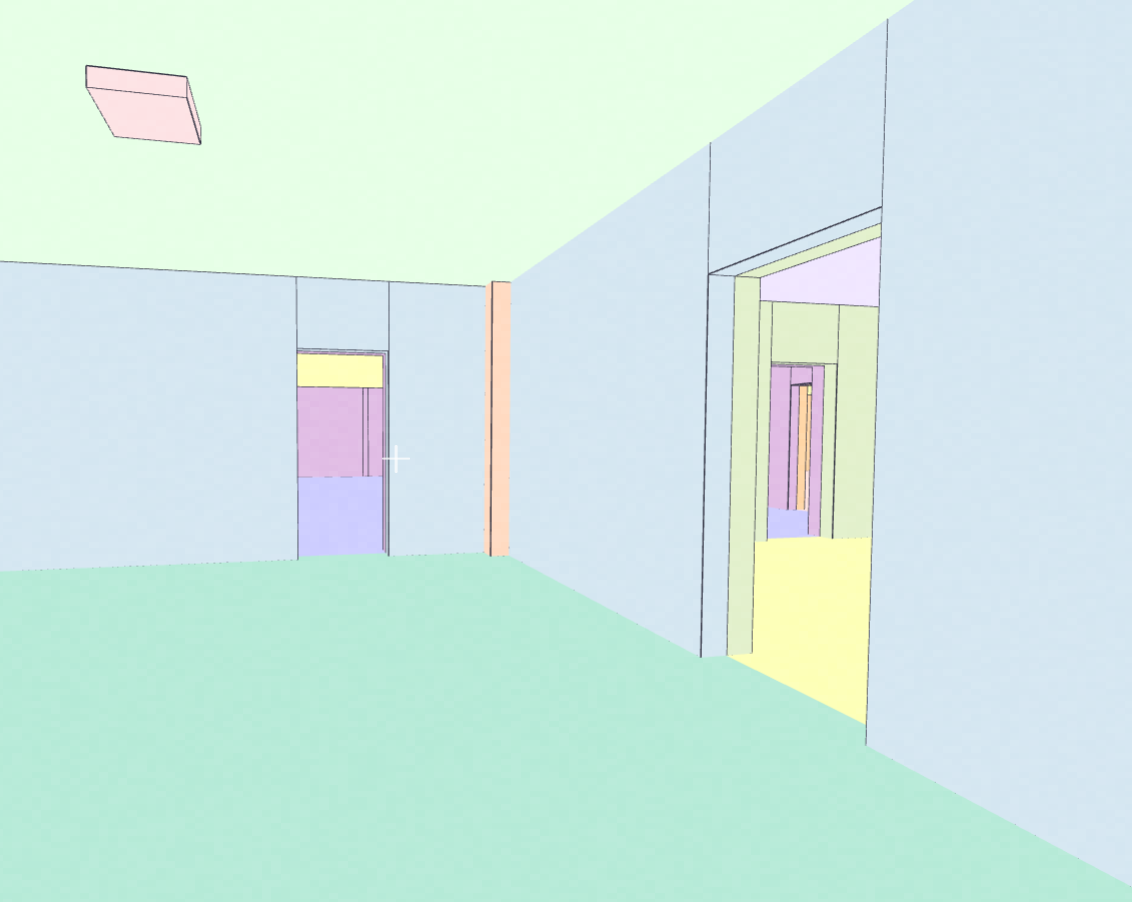 Walk through a pastel rooms