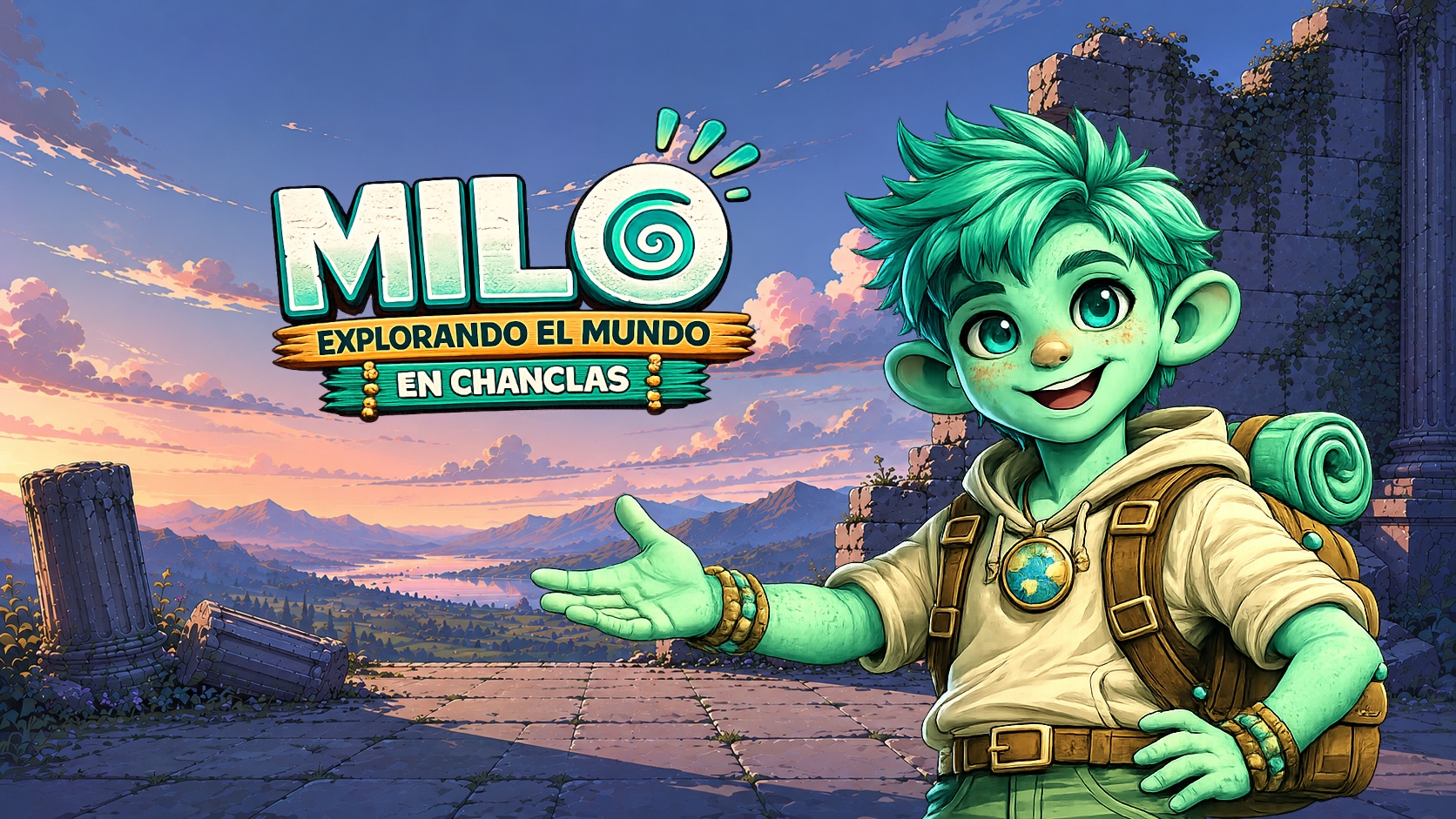Milo Explorando en chanclas