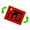 Using the Left & Right arrow keys will rotate the maze. Using the Left & Right arrow keys will rotate the maze.
