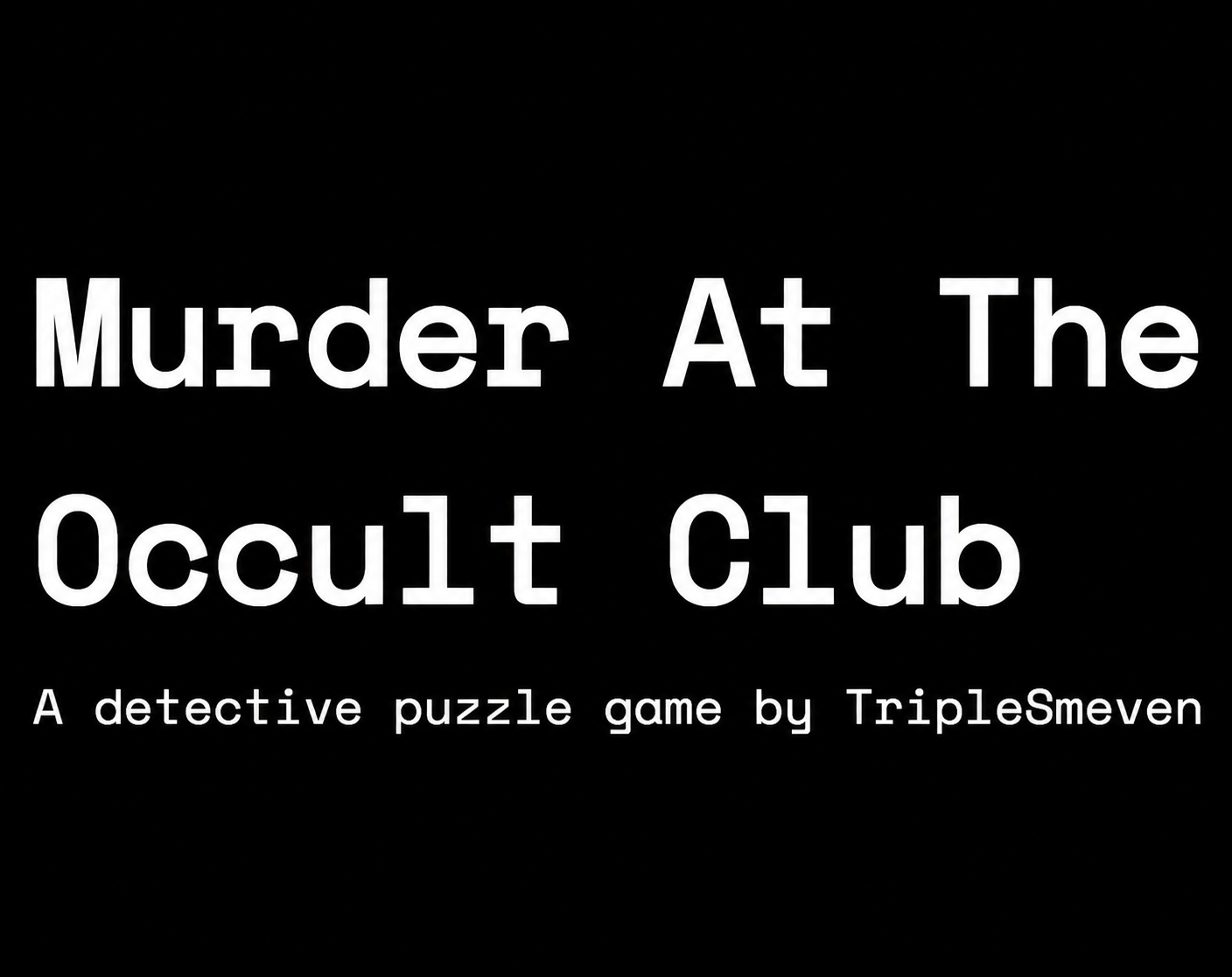 Cover image for Murder at the Occult Club