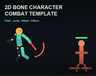 Godot 2D Bone Character Combat Template [$1.99]