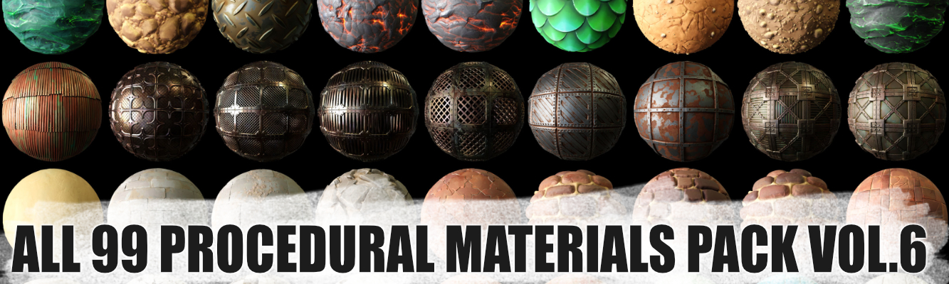 99 Procedural Materials Pack Vol.6 + SBS/SBSAR