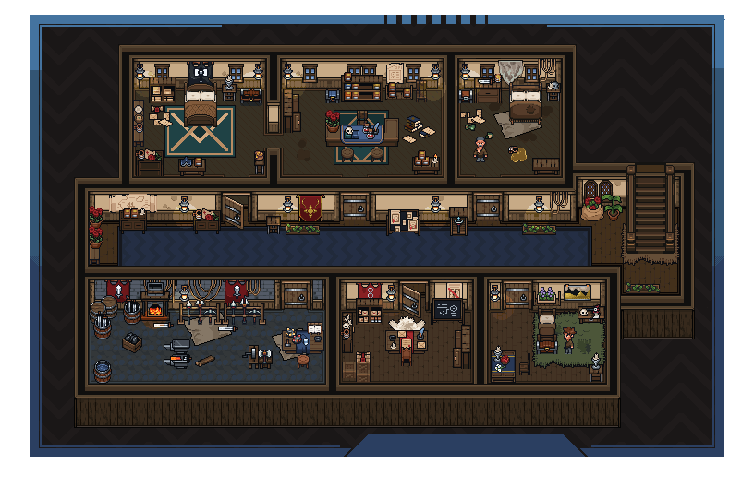 16x16 Medieval Interior Tileset - Tavern and House Pack