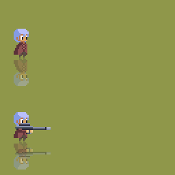 Animated Pixel Shooter Character