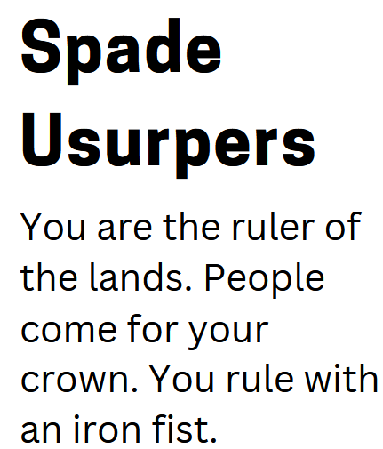 Portada de Spade Usurpers