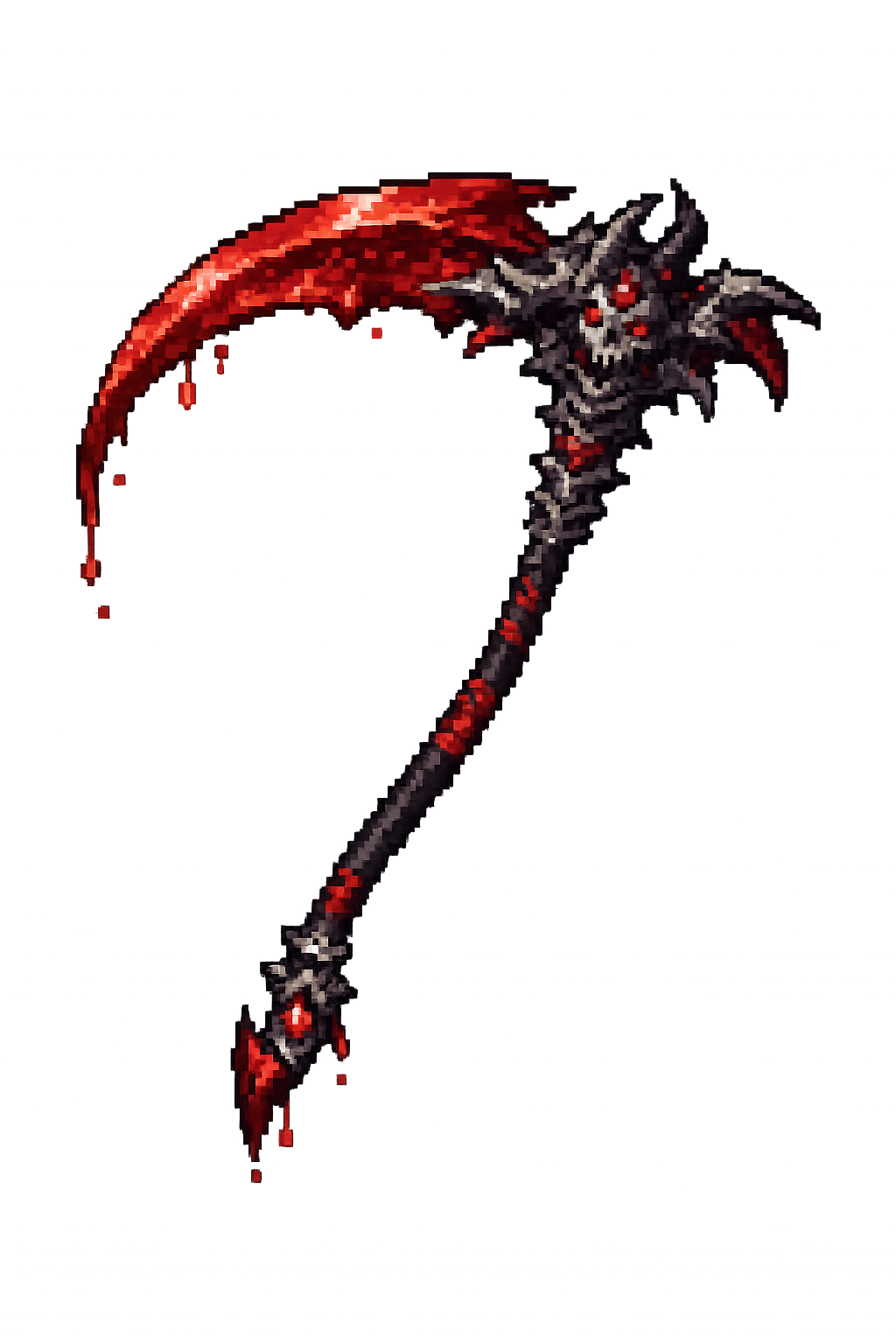Pixel Blood & Bone Demon Scythe + SVG (FREE) cover