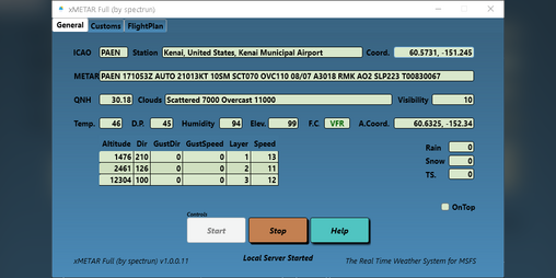 Cover image for xMETAR Full (by spectrun) for MSFS 2020