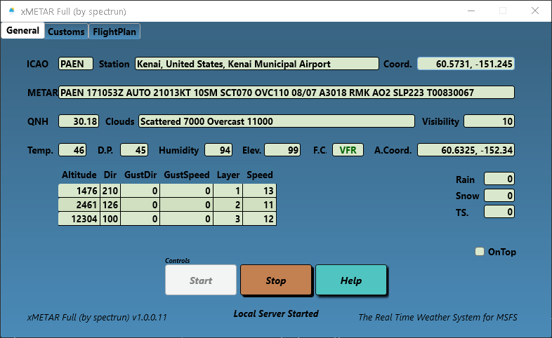 Cover image for xMETAR Full (by spectrun) for MSFS 2020