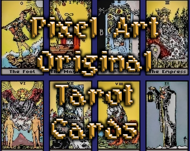 Pixel Art Rider-Waite Smith Tarot Cards (CC BY 4.0)