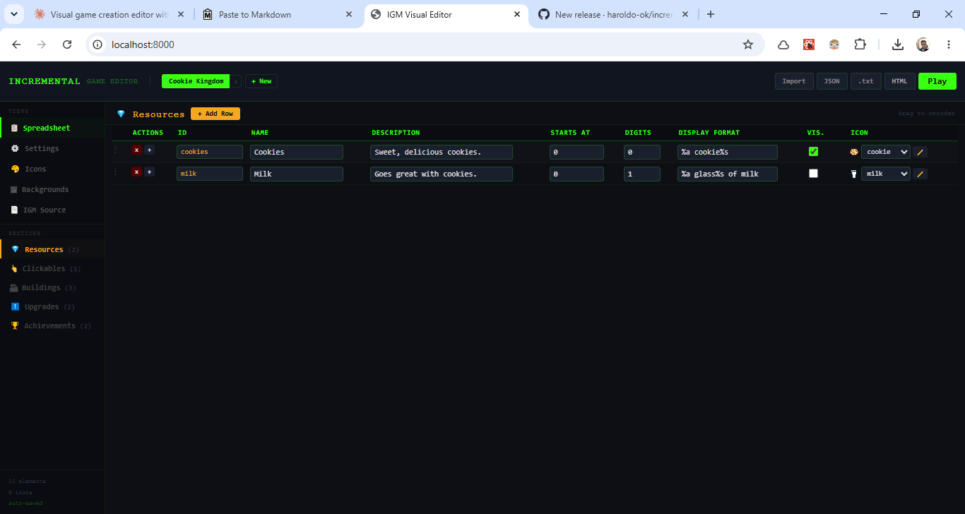 Cover image for Incremental Game Editor