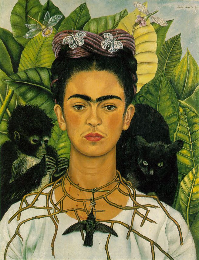 Self Portrait with Necklace of Thorns - Frida Kahlo