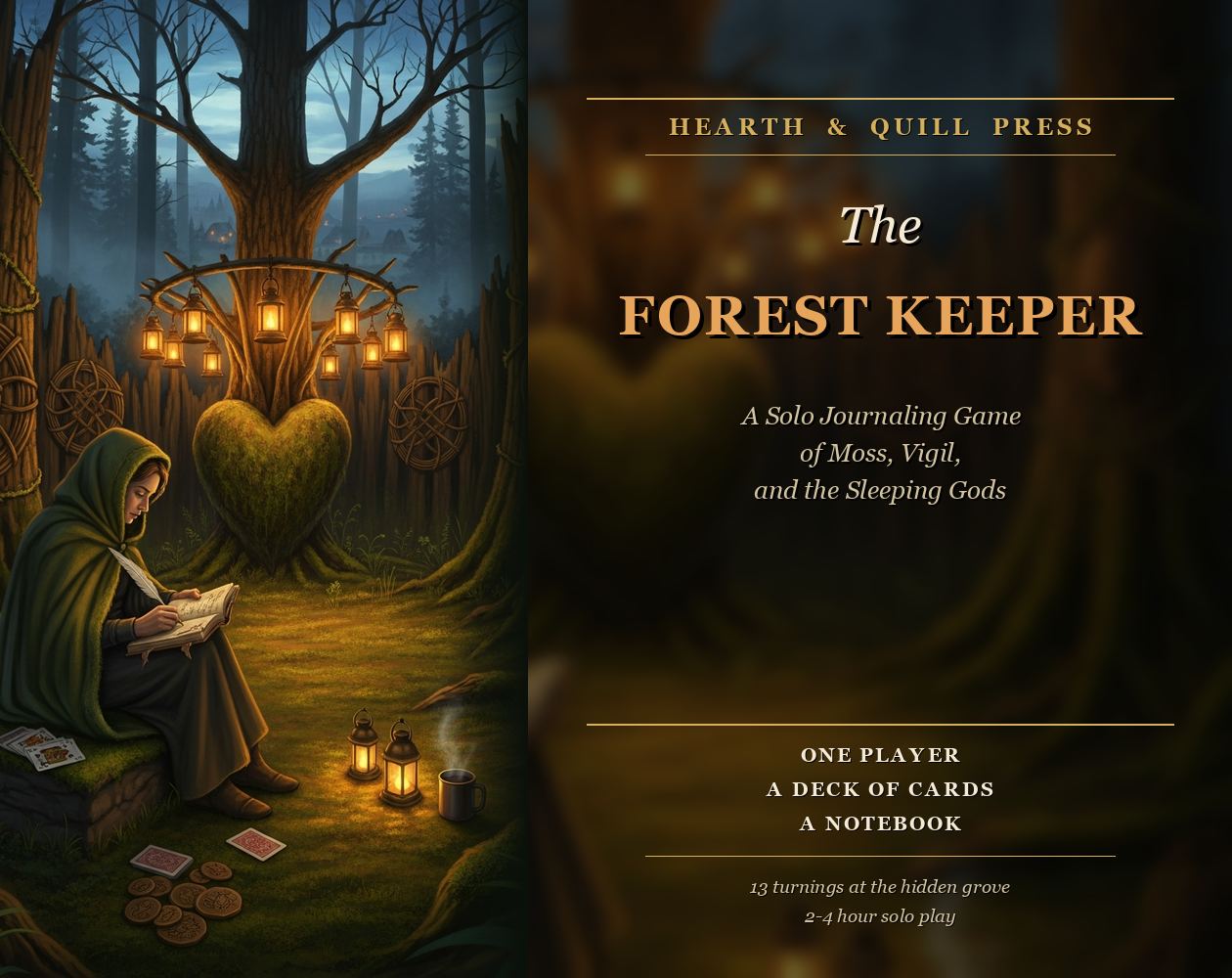The Forest Keeper — A Solo Journaling RPG of Moss, Vigil, and the Sleeping Gods