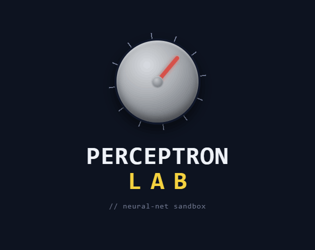 Cover image for Perceptron Lab