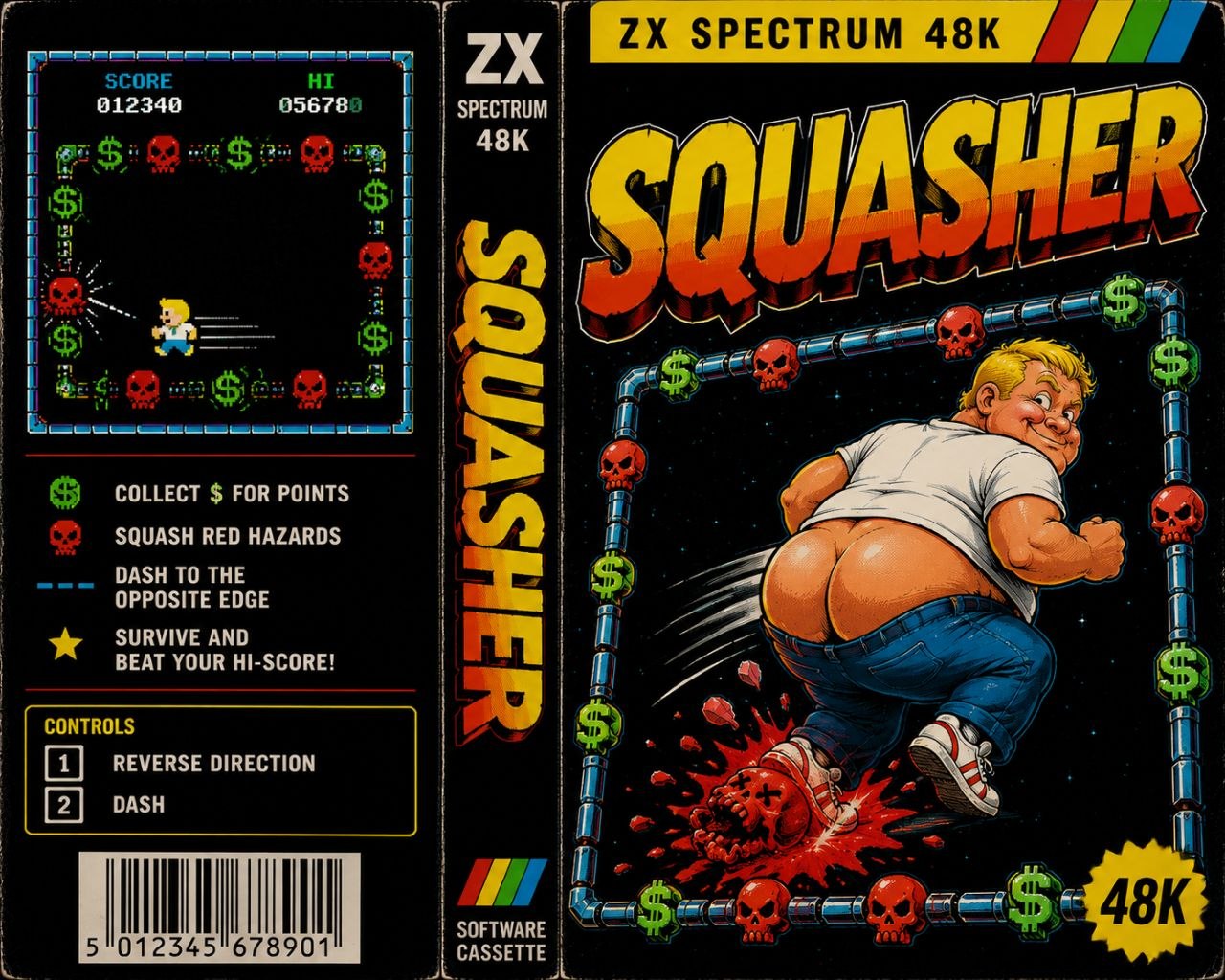 Squasher ZX Spectrum Portada Squasher ZX Spectrum Portada