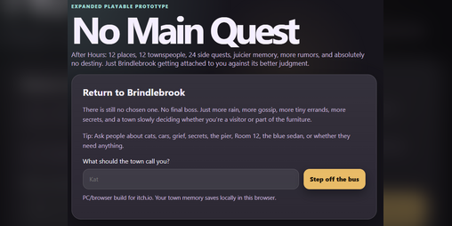Cover image for No Main Quest: After Hours