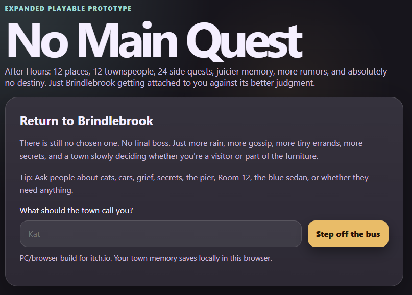 Cover image for No Main Quest: After Hours