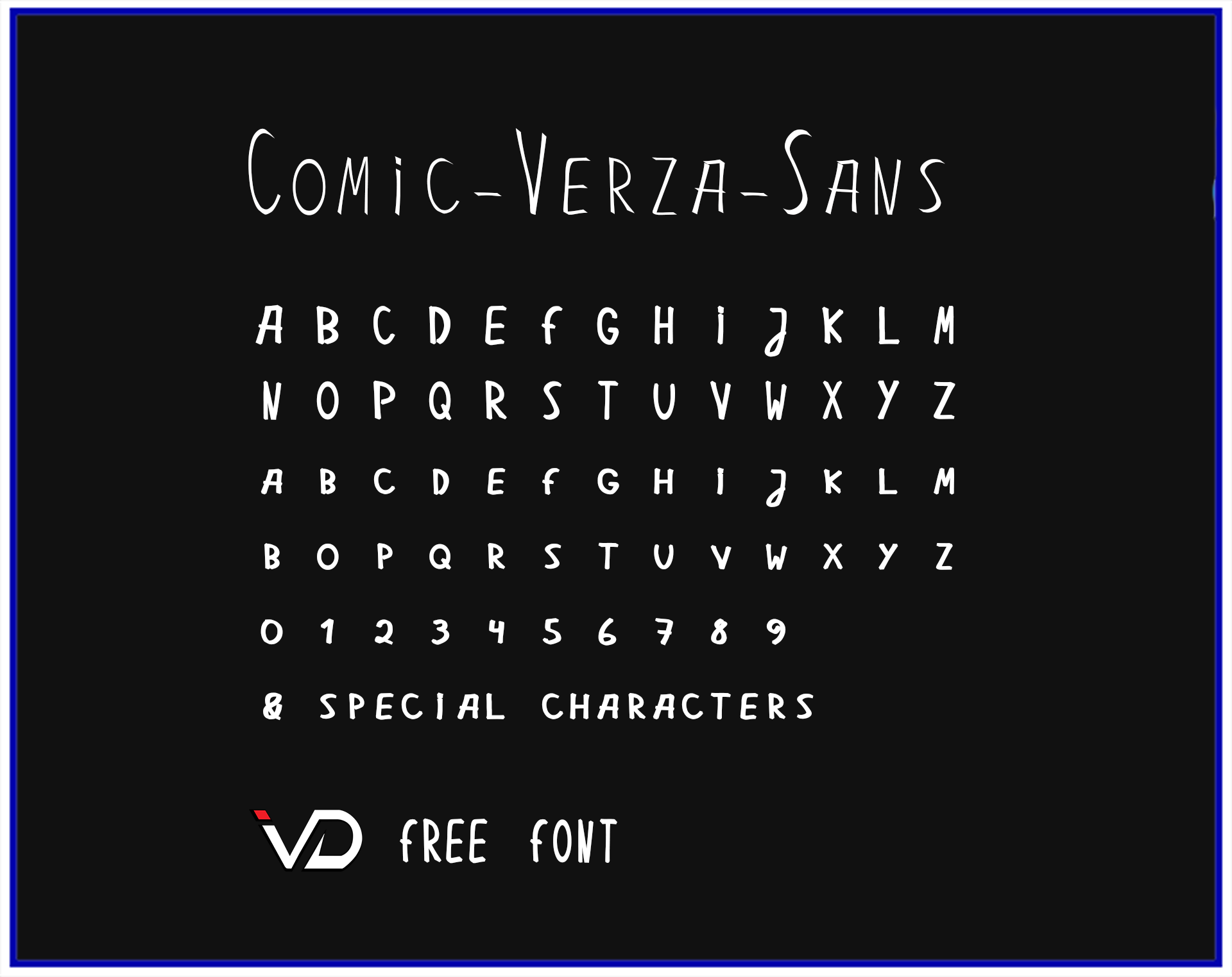 Comic-Verza-Sans Font (CCO) by VerzatileDev