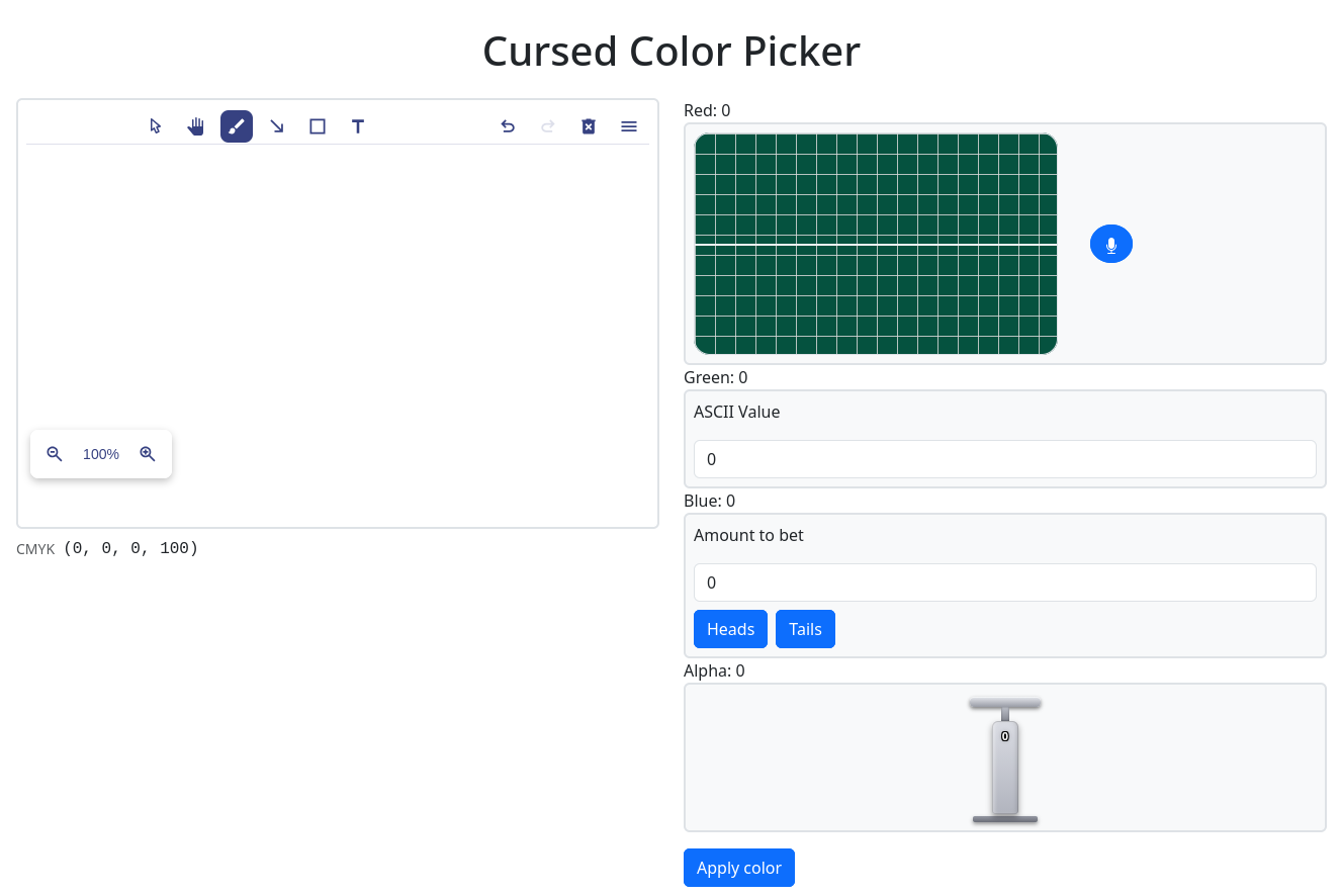 Voice Pumping ASCII Gambling Color Picker by BauwenDR, Green Slime ...