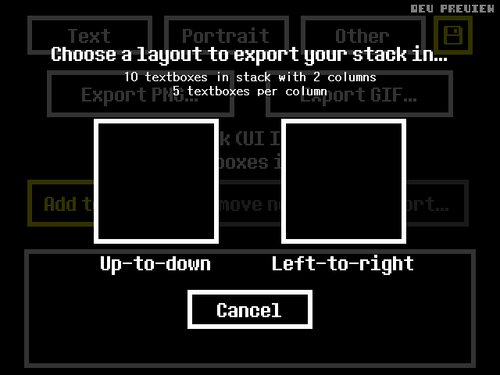 Textbox stack UI rework teaser #2 - name's Undertale Textbox Generator ...