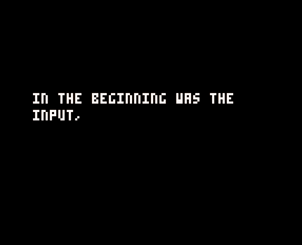 Cover image for In the Beginning was the Input