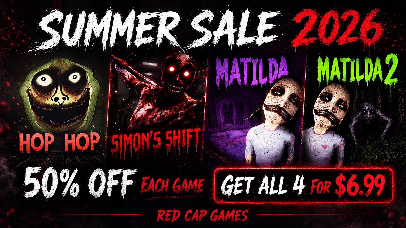 Red Cap Games Summer Sale 2026 - 50% Off