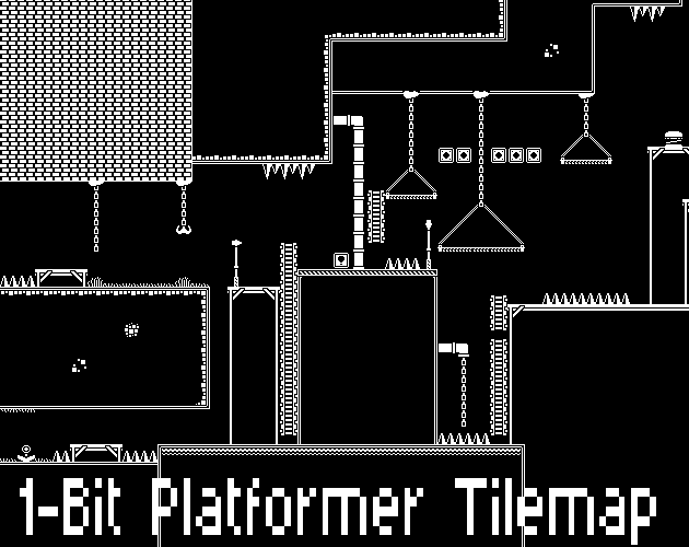 1-Bit Platformer Tilemap by Mr. Cursor
