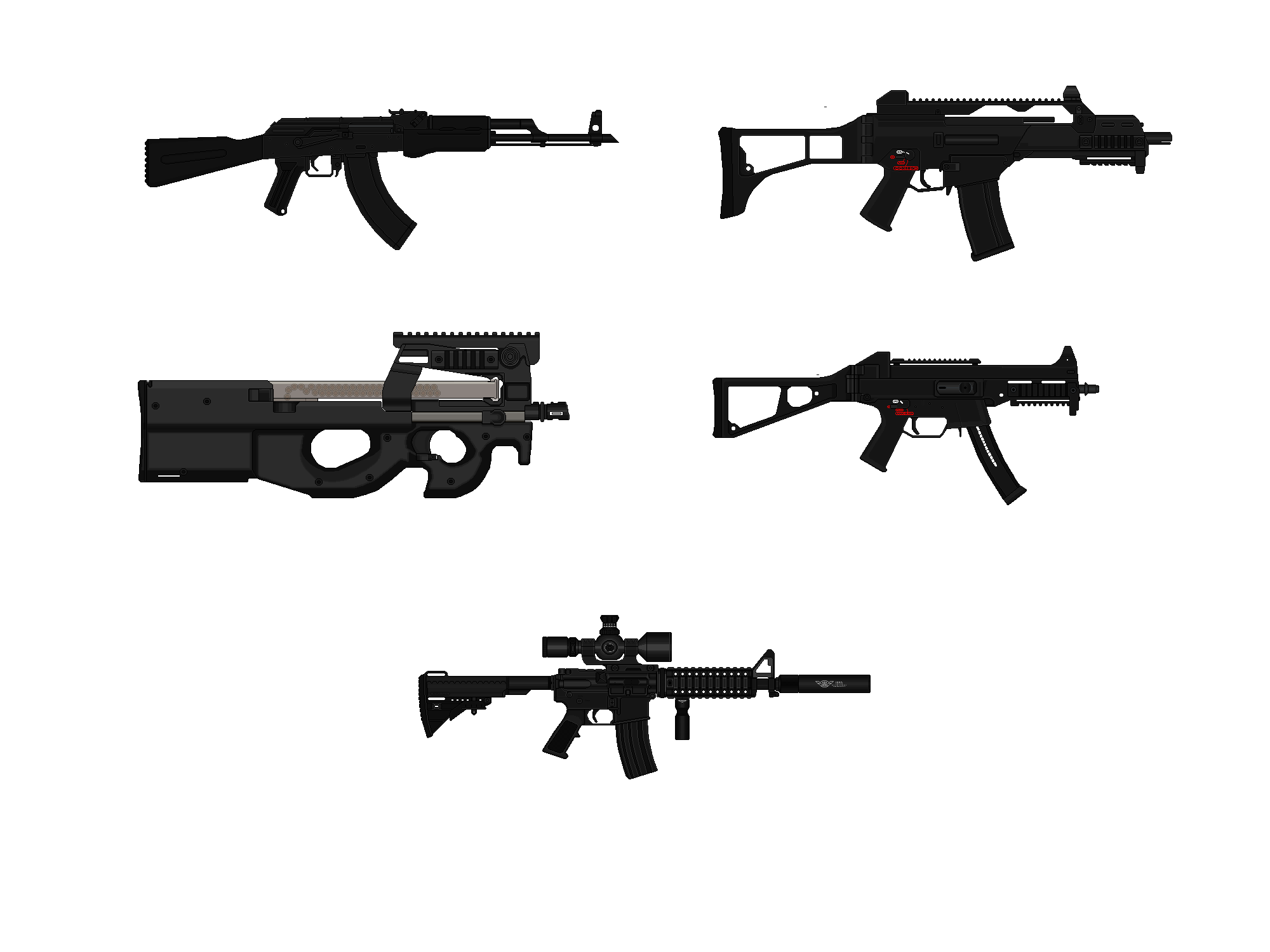 Gun Pack with Attachments by Jayman85