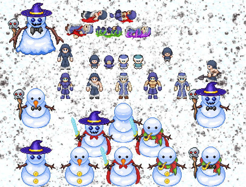 Snow Villager Pixel Sprite Pack by Red Sakura Publishing / Raven Burns