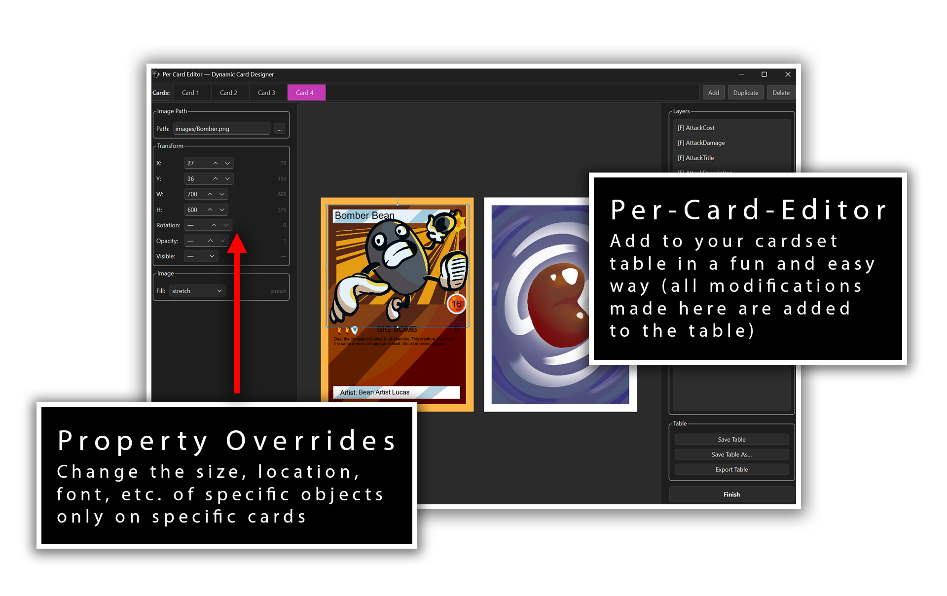 Per-Card-Editor Preview