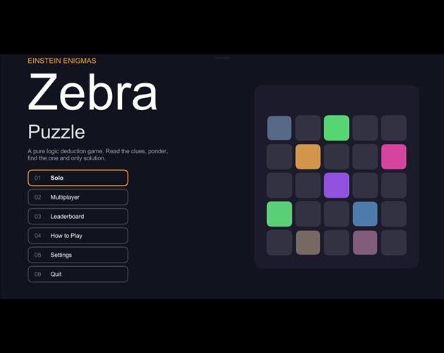 Cover image for Einstein Enigmas - Zebra Puzzles