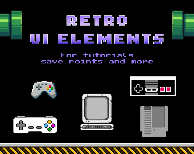 Retro UI Elements for your game [$4.00]
