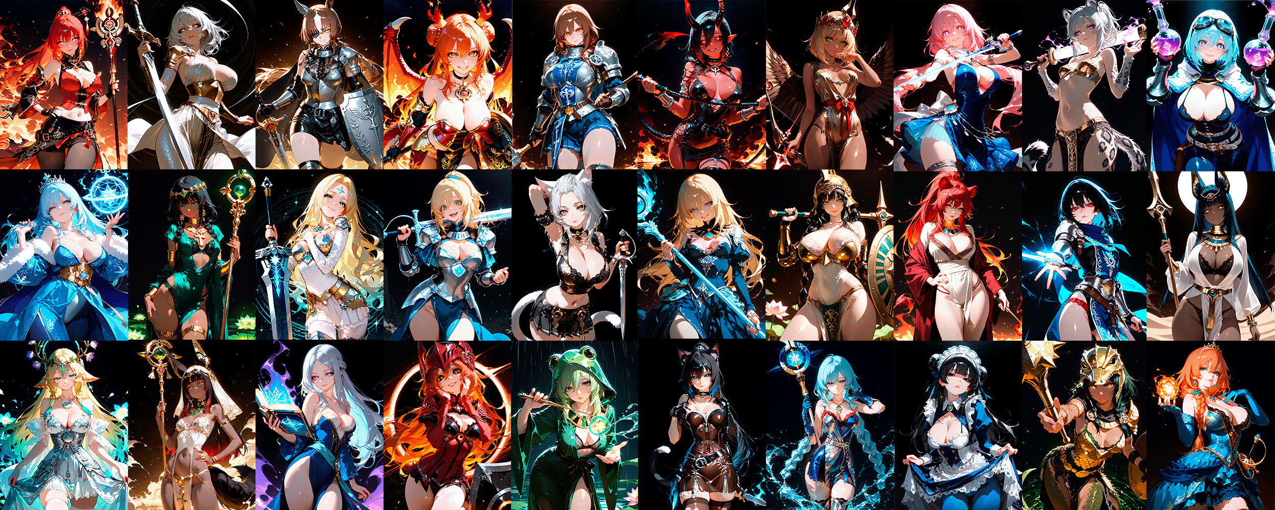 Cover art for Harem Waifu Wars by Haremarchos — adult visual novel