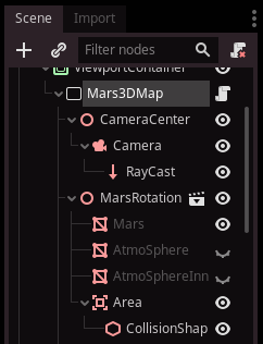 3d planetary view nodes setup